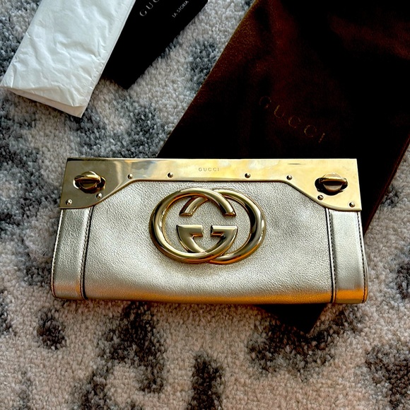 Gucci Starlight Britt Clutch in Light Gold - Picture 1 of 10